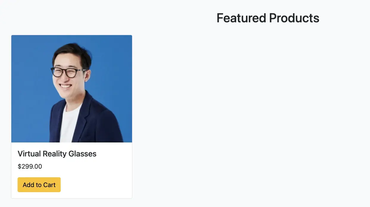 ecommerce page with html, feature products