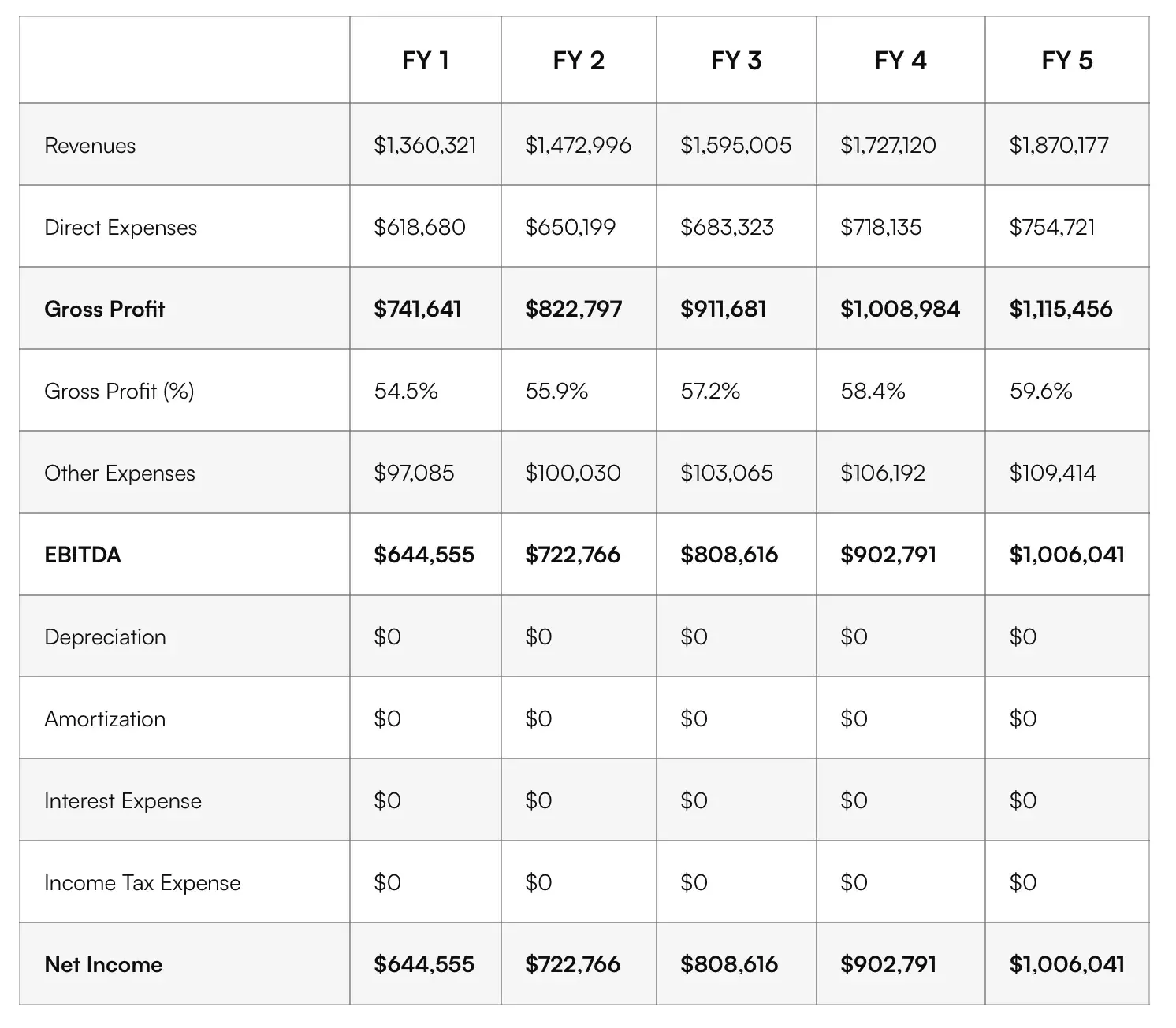 financial performance projections sample, ecommerce business plan