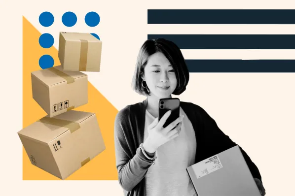 woman accesses ecommerce software on her phone