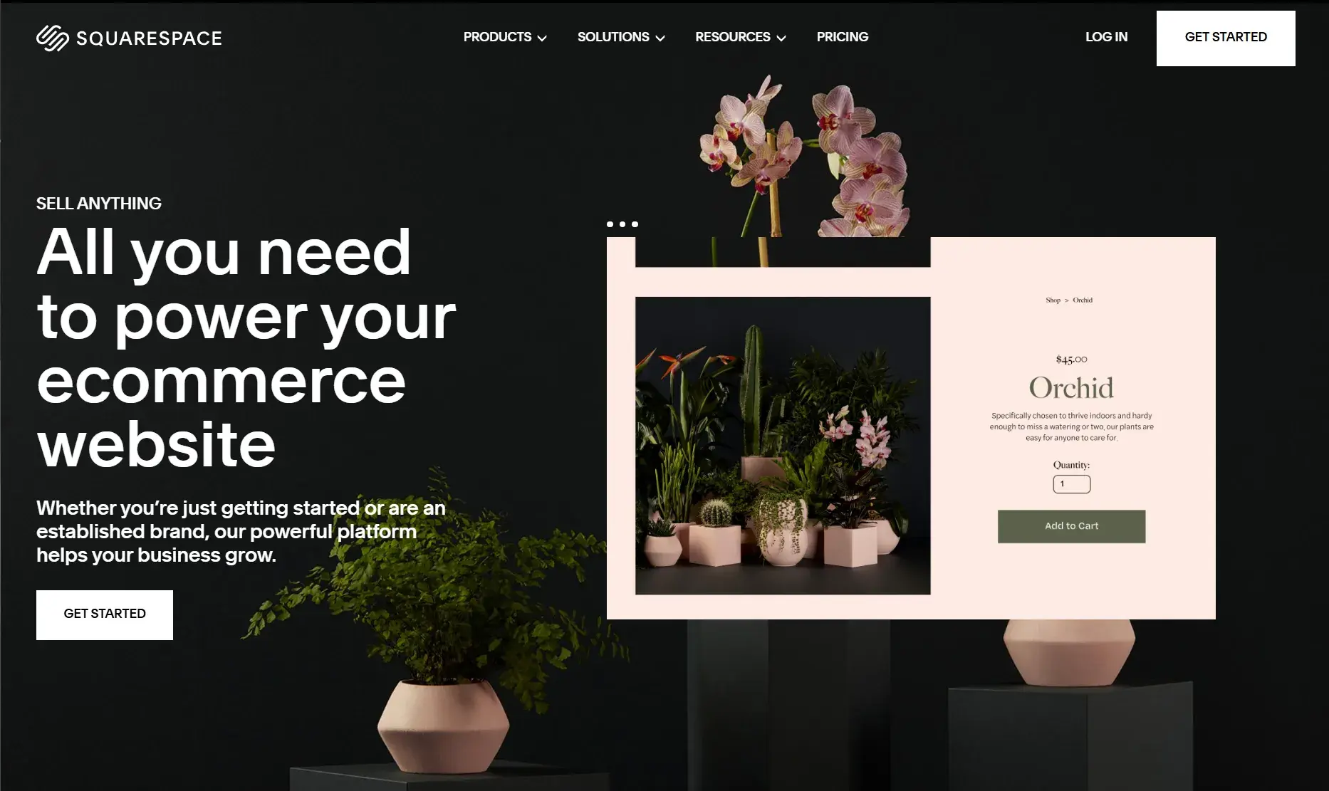 squarespace ecommerce website solution showing visual storefront design and product pages