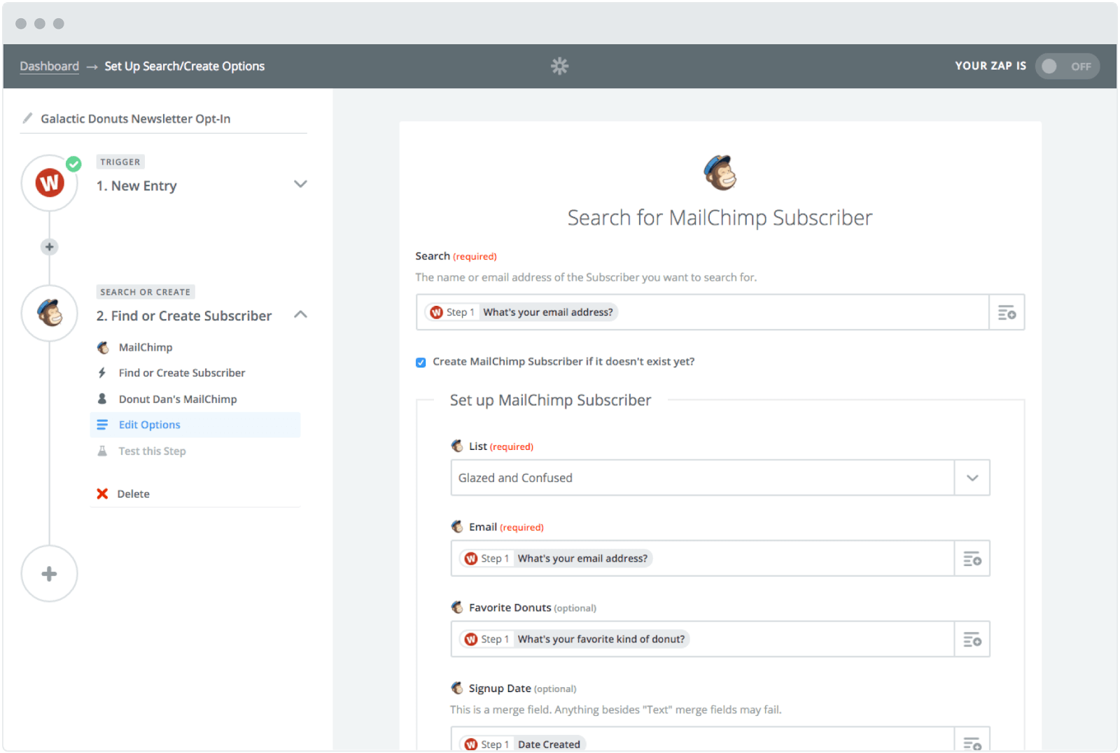 Workflow automation software: Zapier