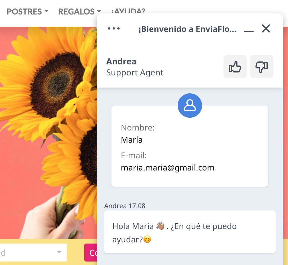 Chatbot para servicio al cliente de EnvíaFlores