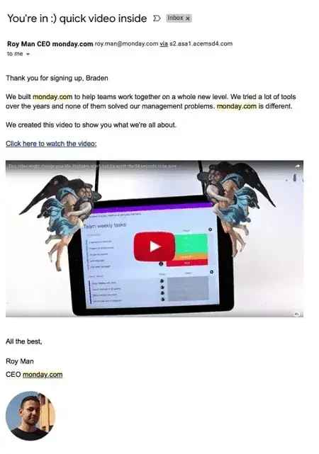 email marketing campaign; monday.com