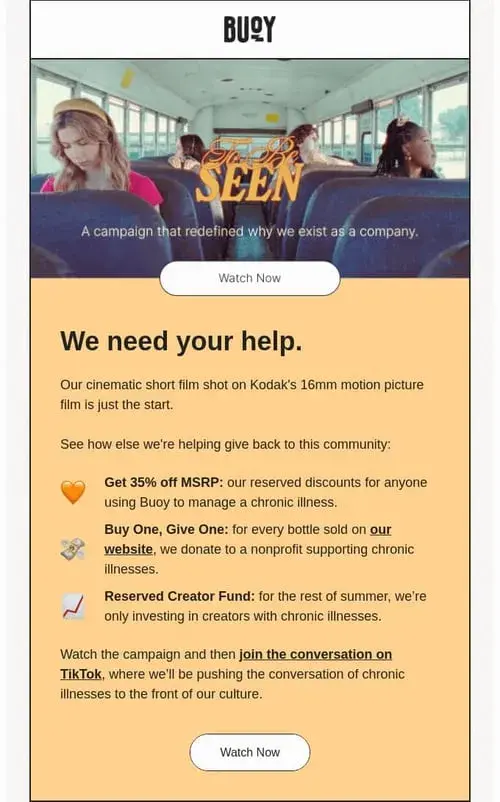email marketing campaign; buoy