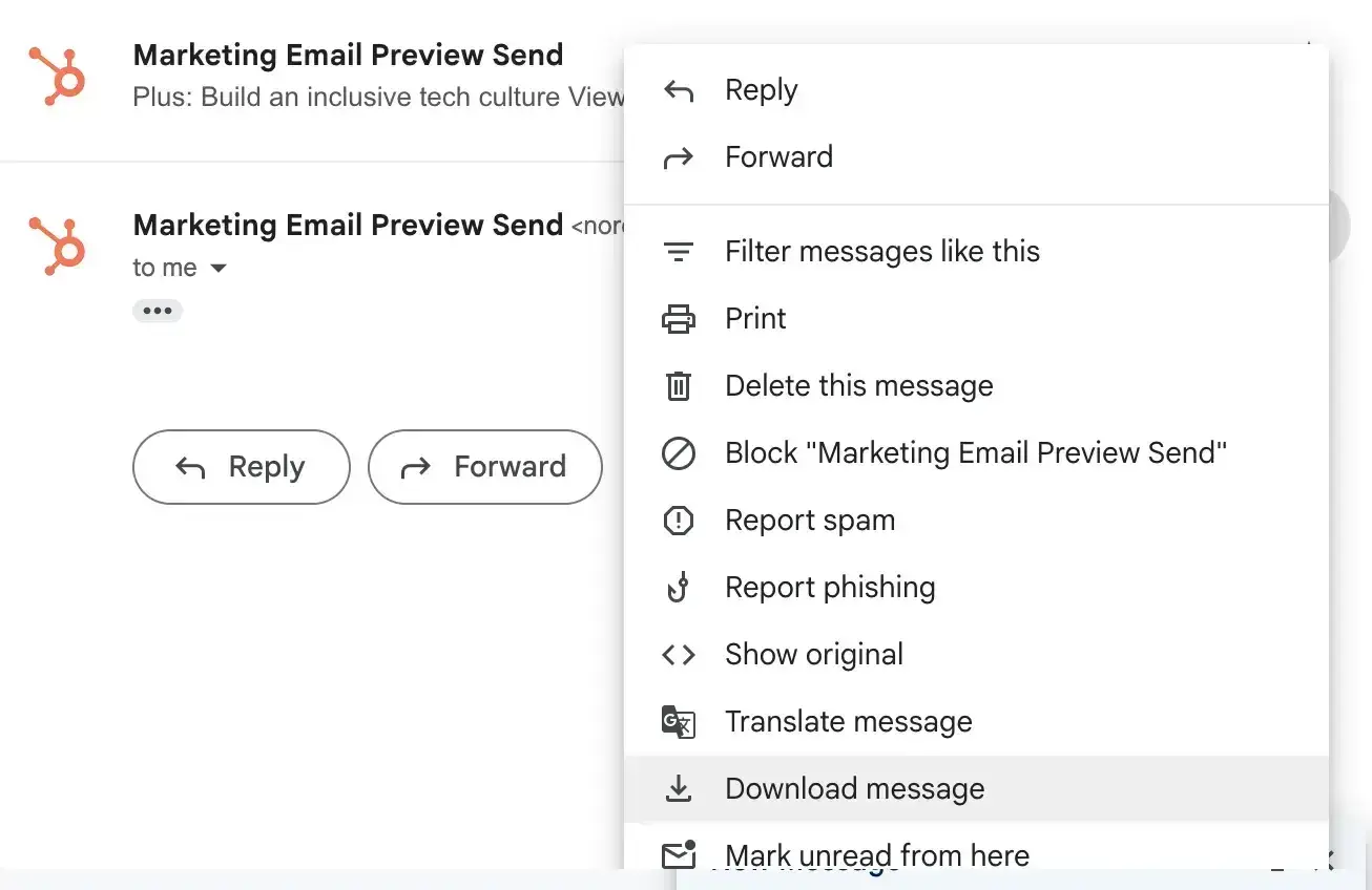 a screenshot of a hubspot newsletter preview send