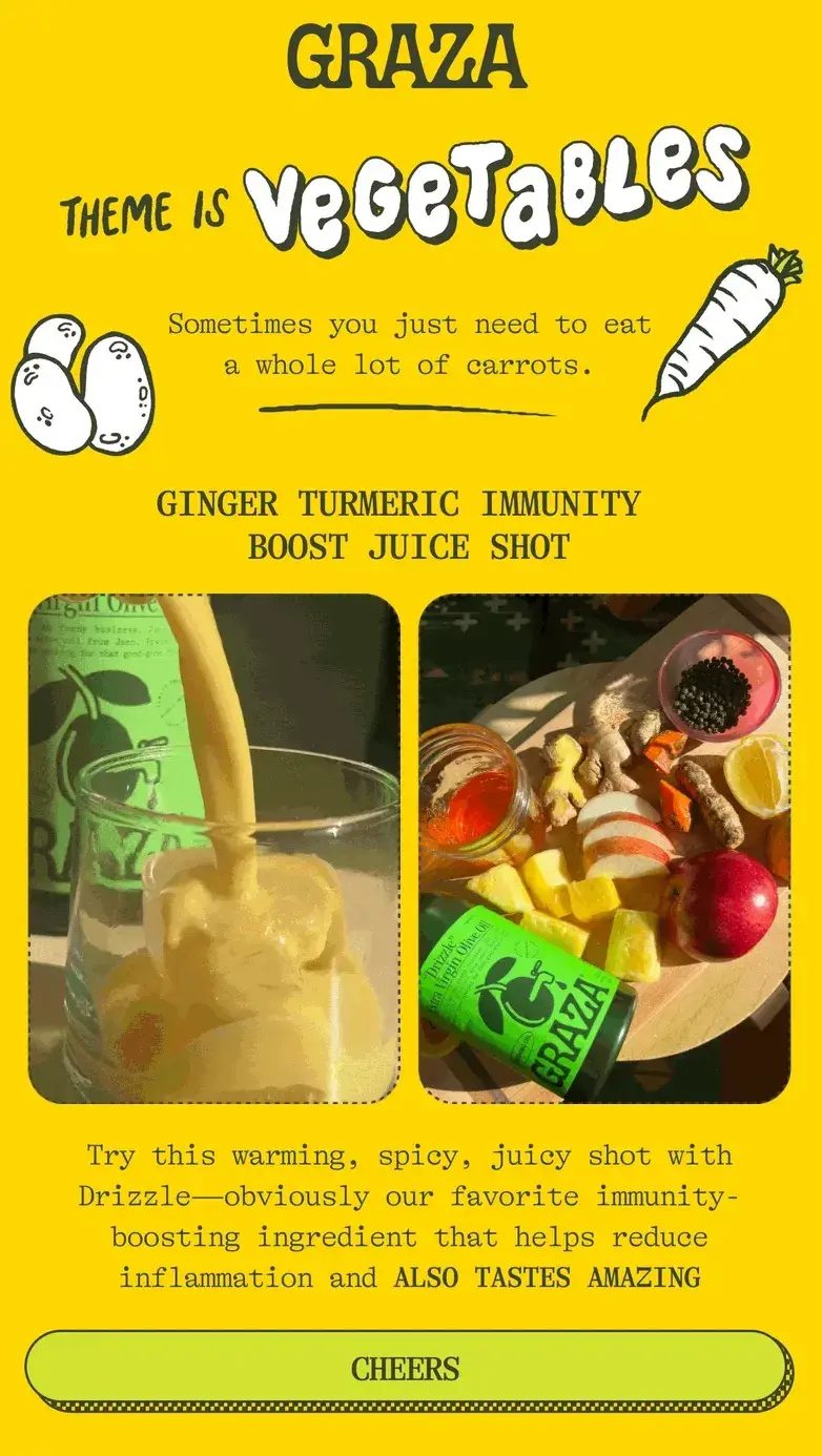 a screenshot of graza’s email marketing newsletter