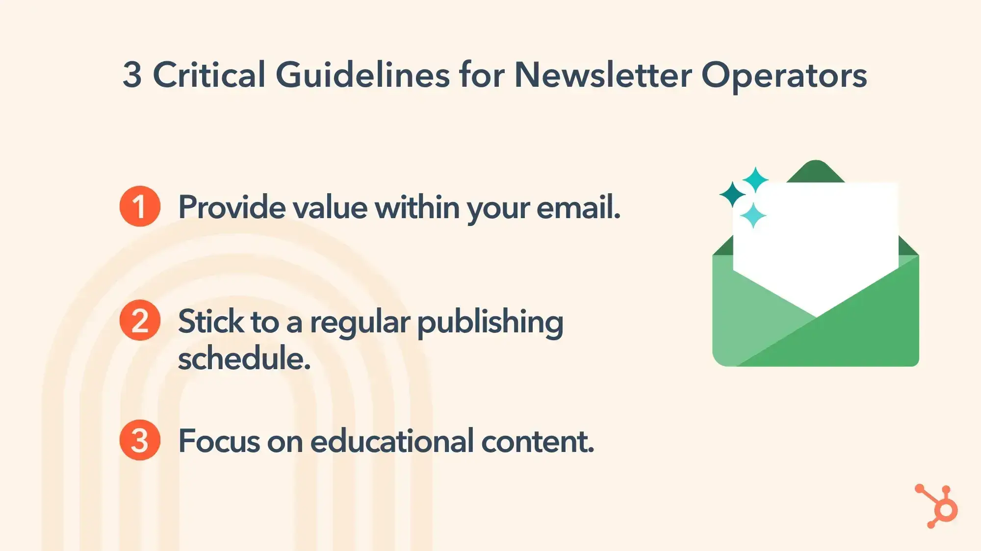email newsletter strategy guidelines, providing value, being consistent, and offering educational content.
