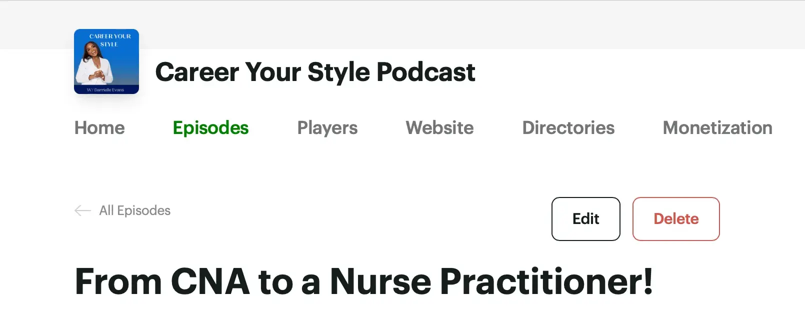 embed podcast on website, my list of podcast episodes from buzzsprout