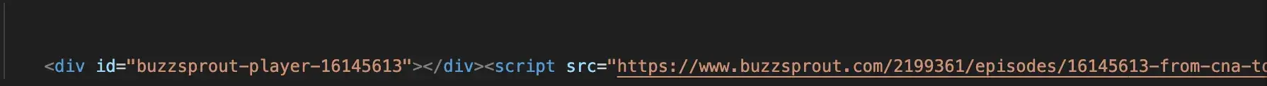 embed podcast on website, html of podcast embed
