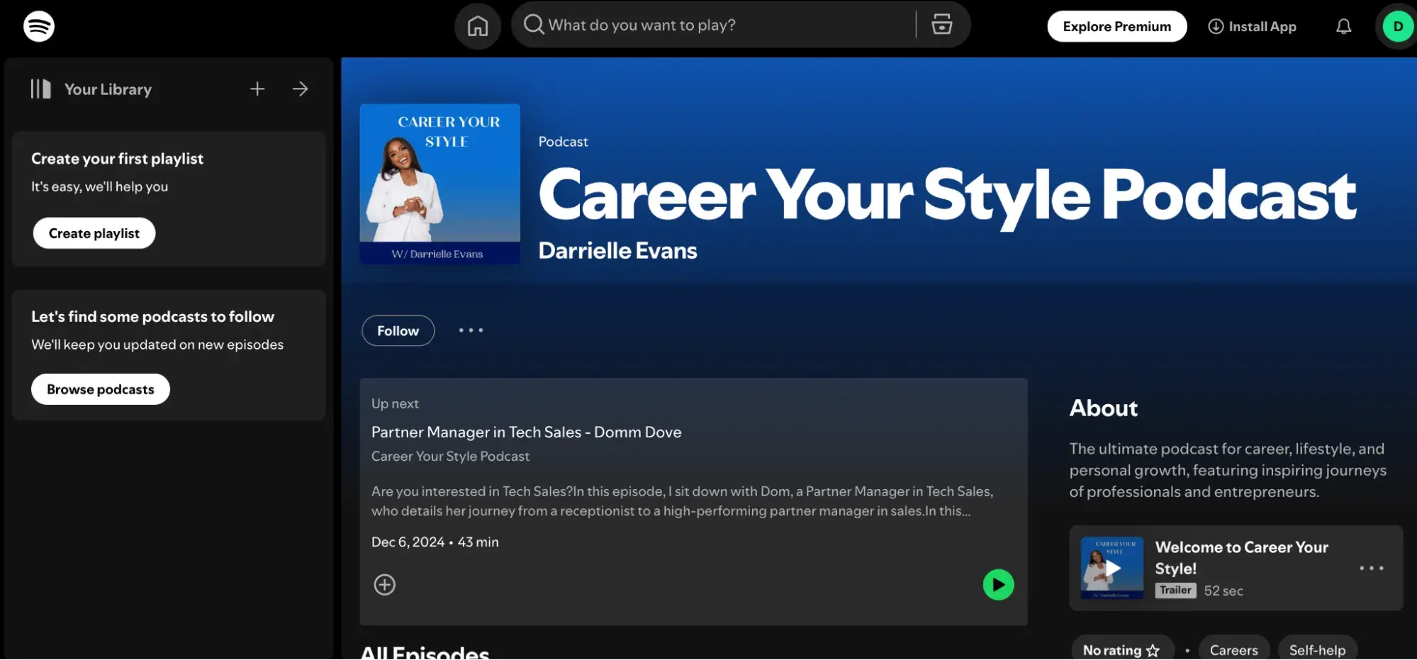 embed podcast on website, my podcast page on spotify
