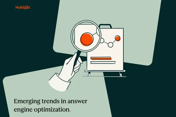 Emerging trends in answer engine optimization presentation on screen 