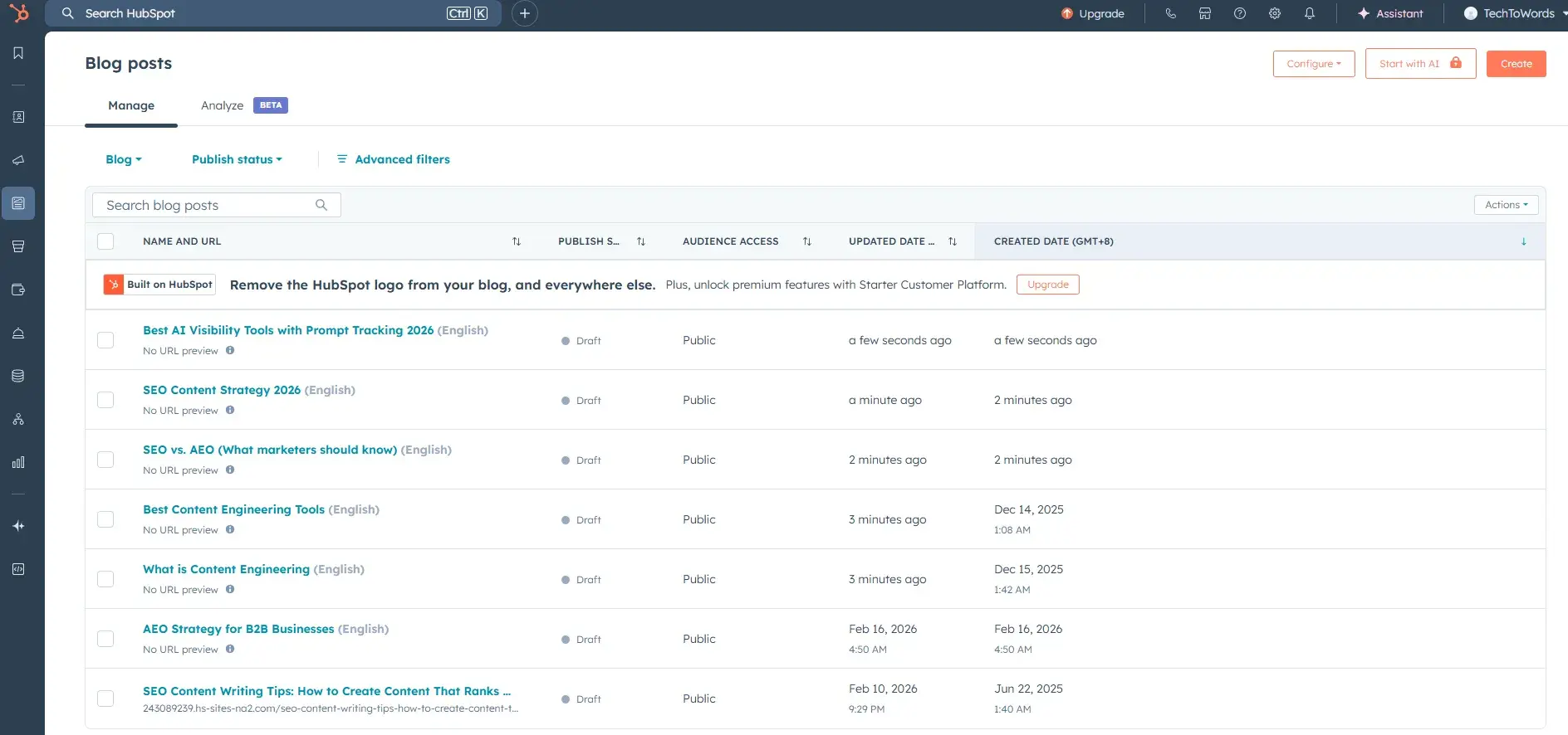 HubSpot Content Hub, enterprise content management tools