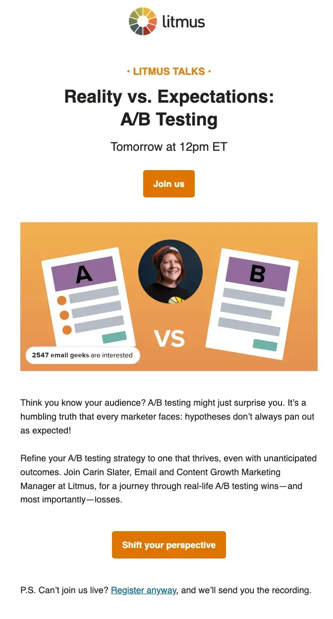 interest signal in event invitation email