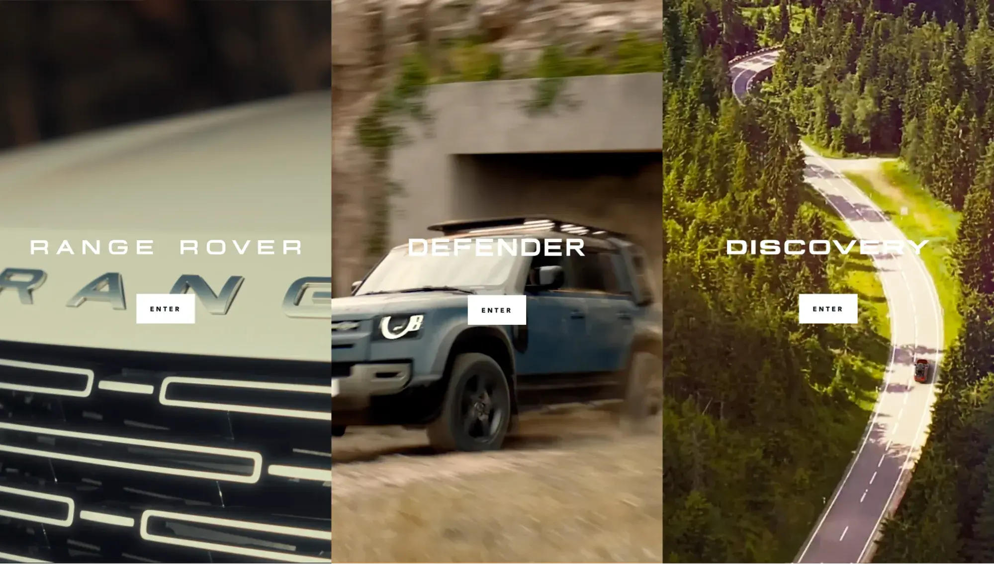 fancy website: land rover