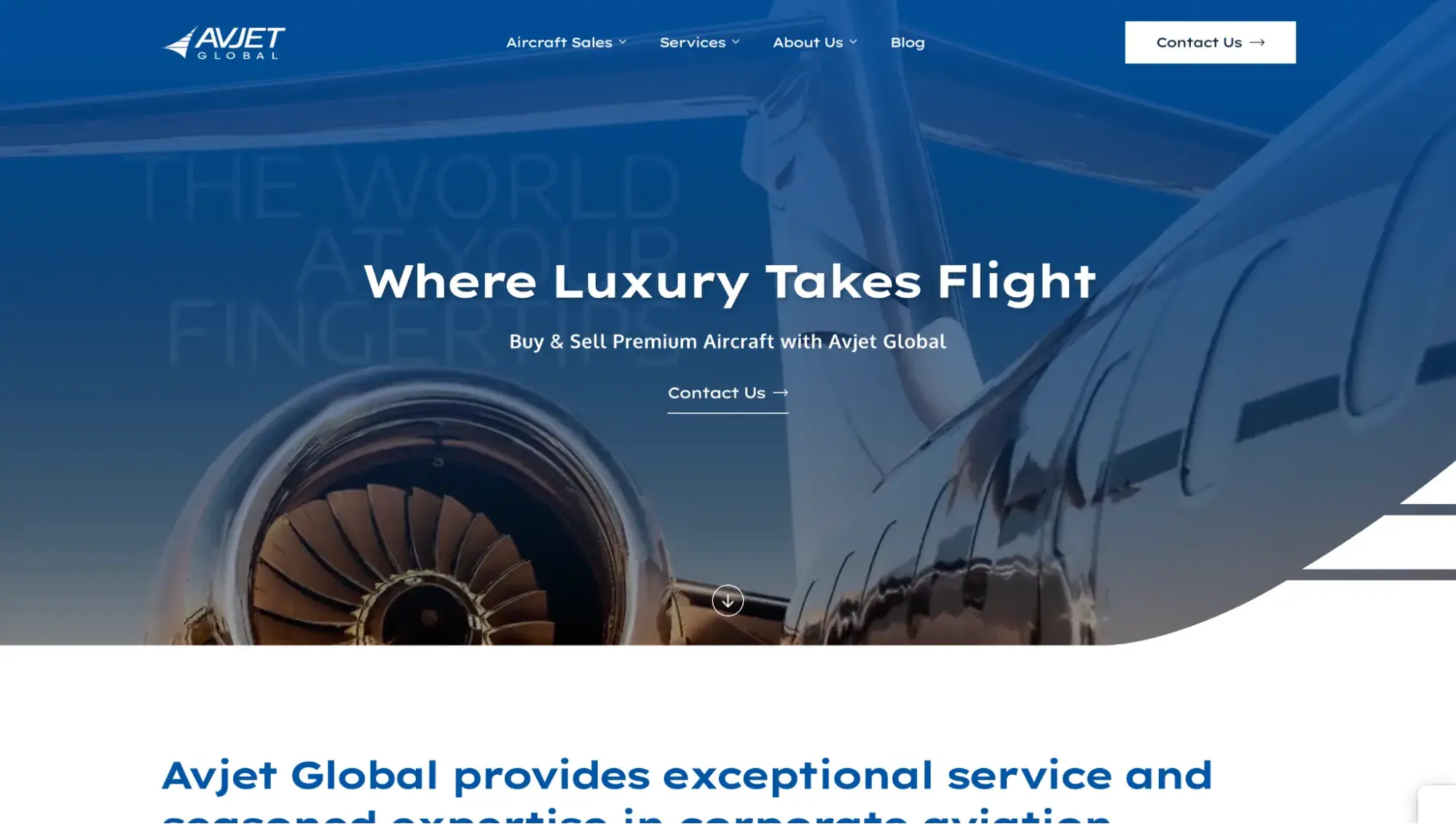 fancy website: avjet global