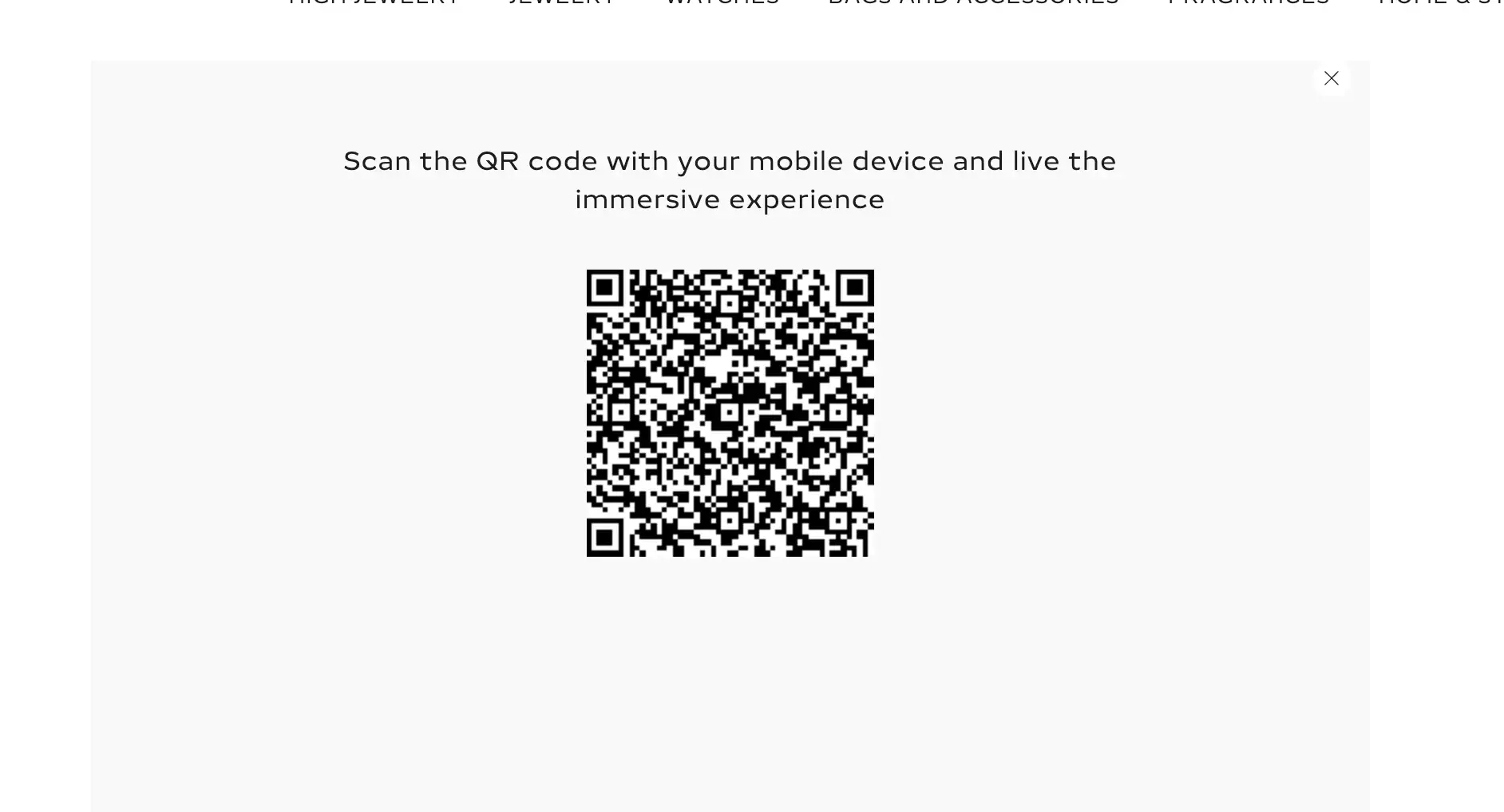 cartier qr code to do virtual try-on