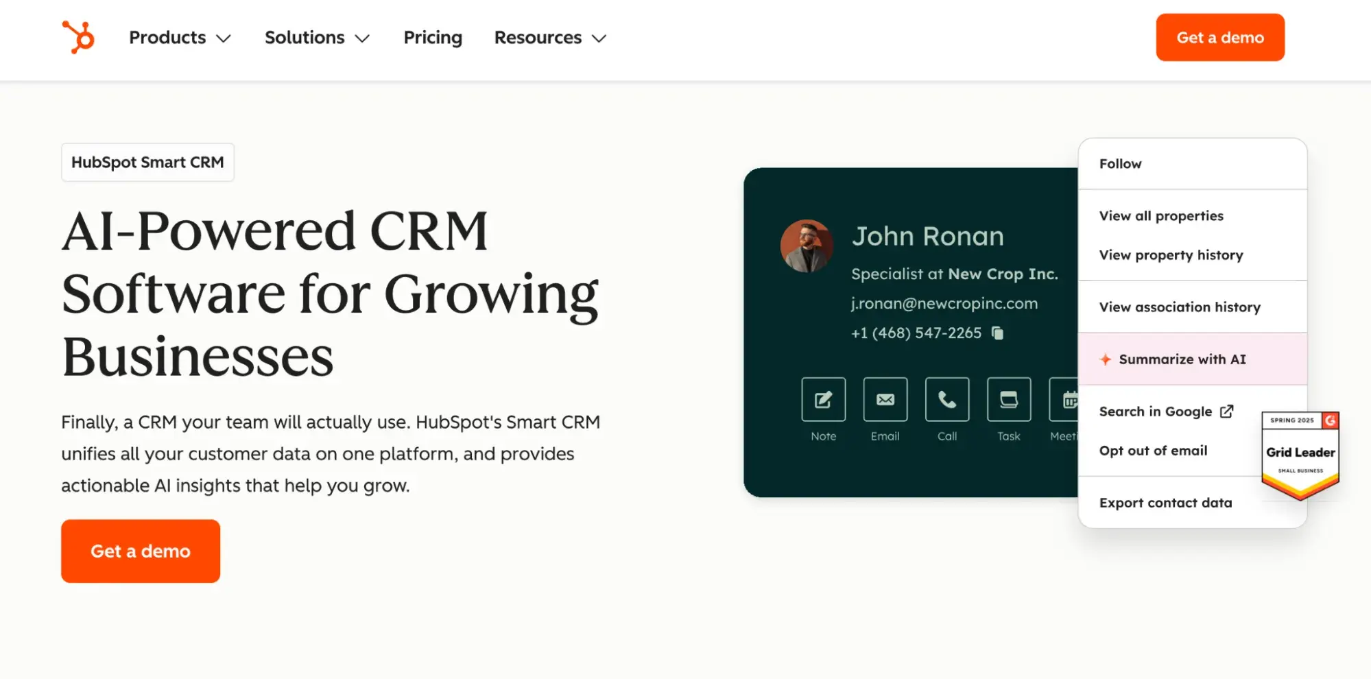 hubspot crm for first-party data collection and storage