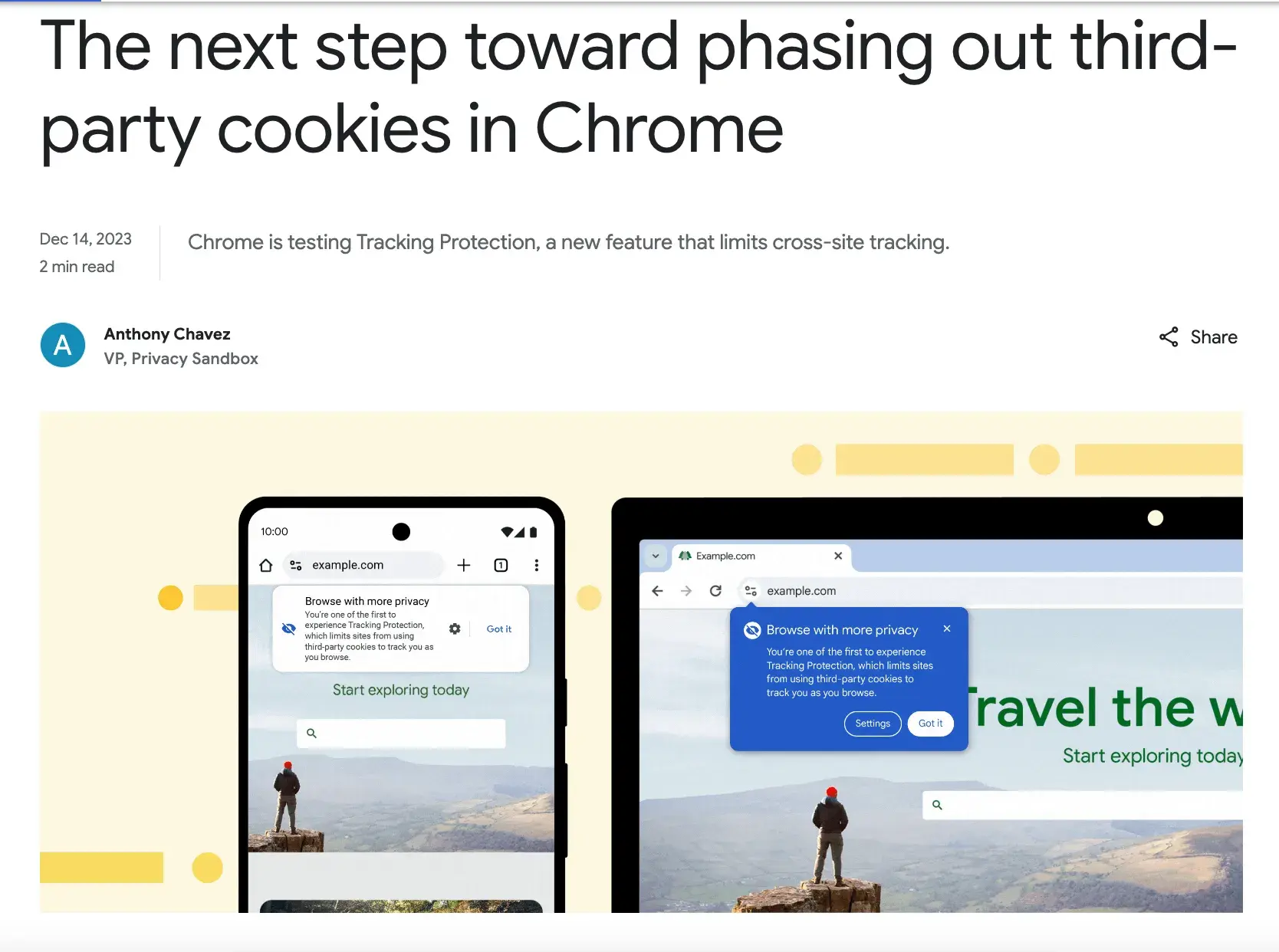 chrome phasing out third-party cookies