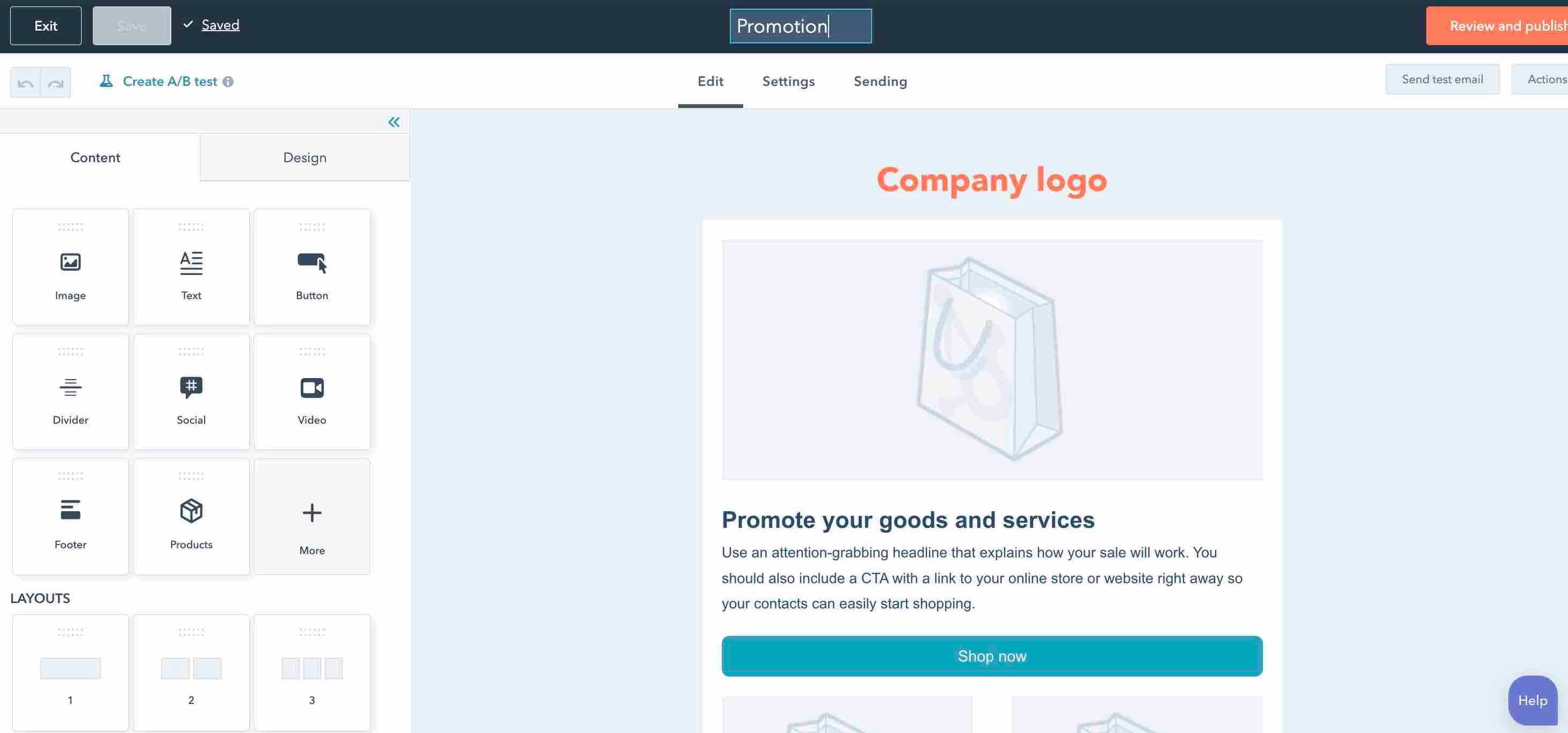 ollowup email automation, promotion template
