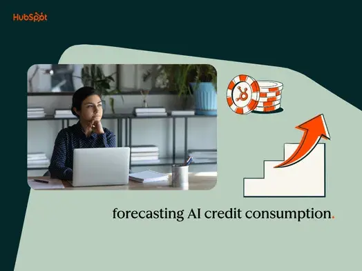 woman forecasting AI credit consumption at her laptop