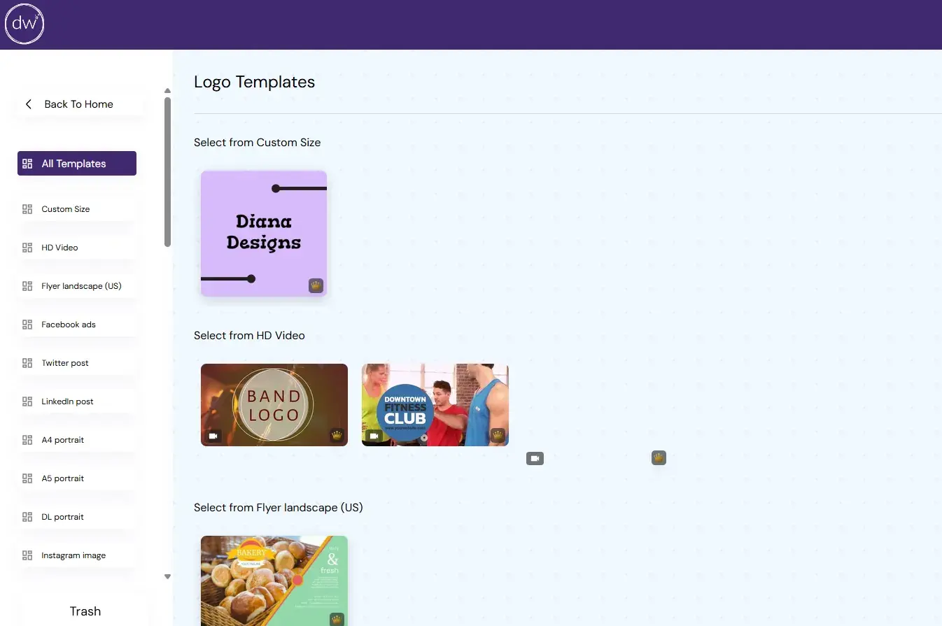 designwizard logo templates