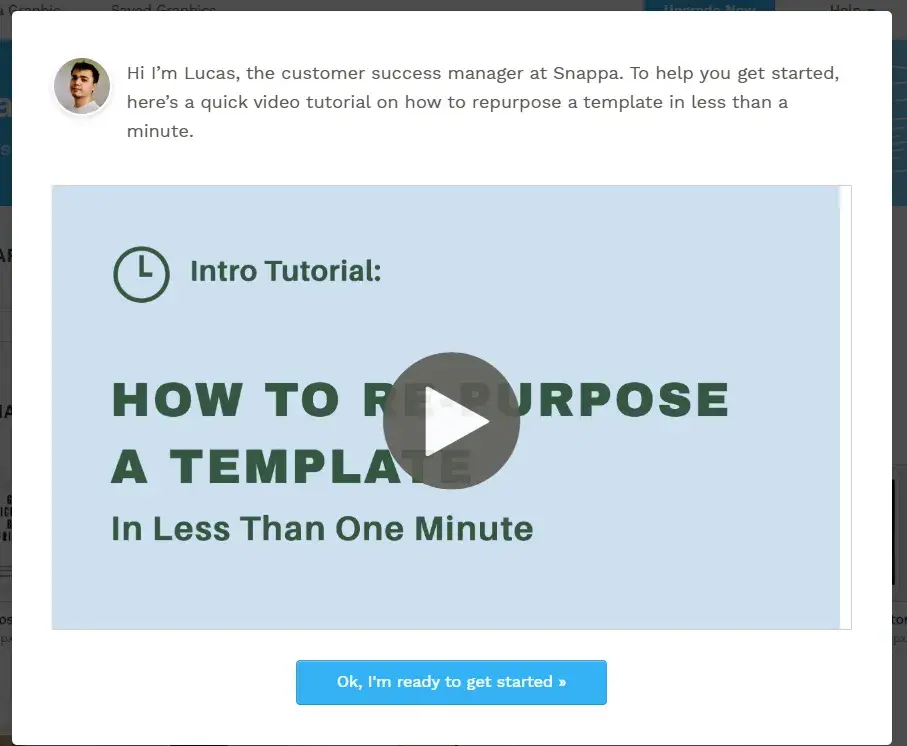 tutorial from snappa’s customer success manager