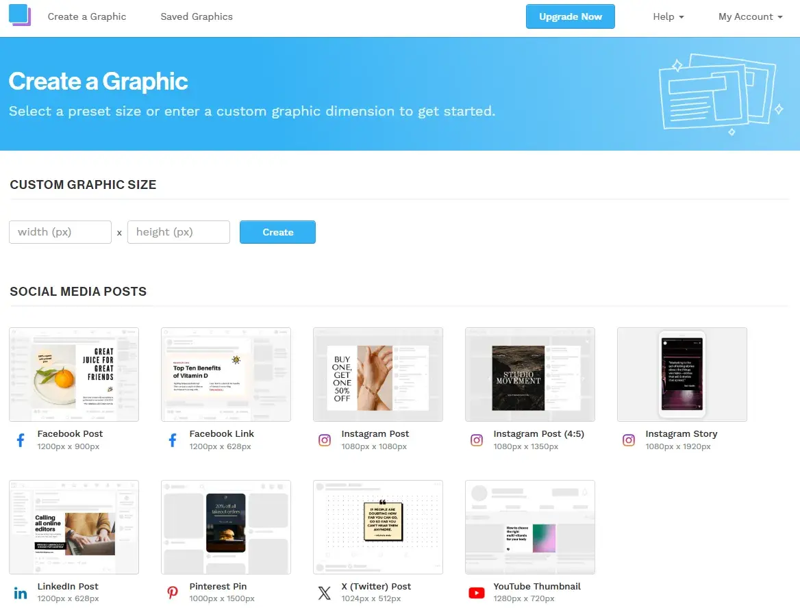snappa design platform home screen