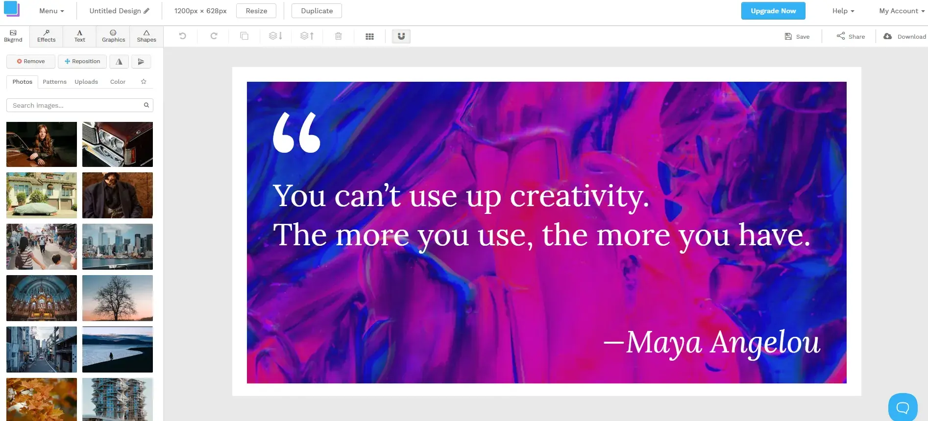 customizing a linkedin post template in snappa