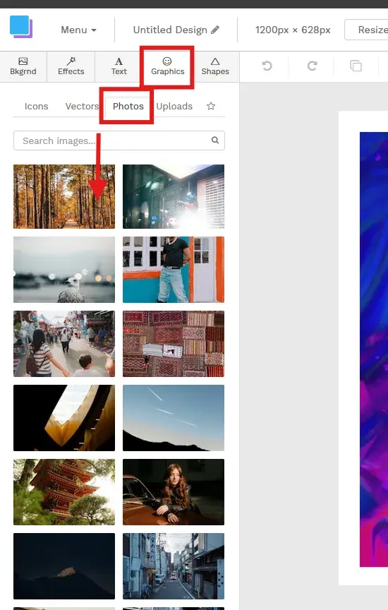 exploring photos available in snappa