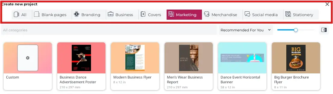 exploring coreldraw categories of design templates