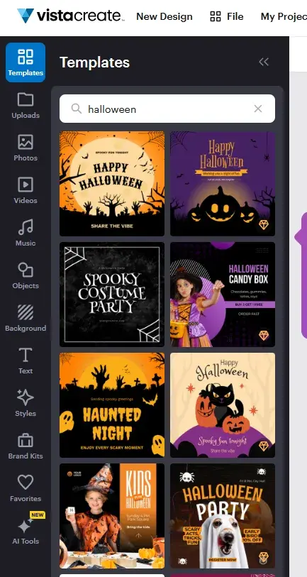 vistacreates halloween design templates for social media