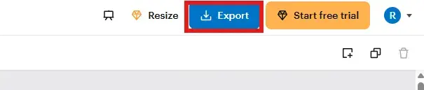 exploring the export options in vistacreate
