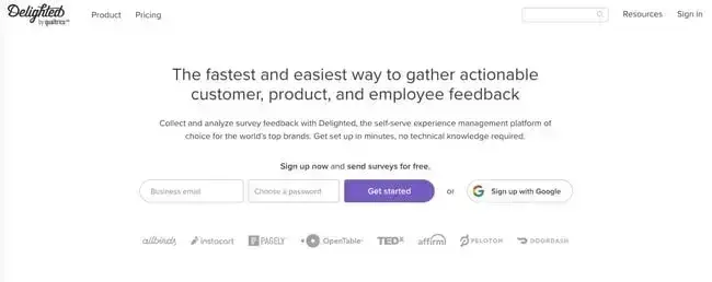 free online survey maker, delighted