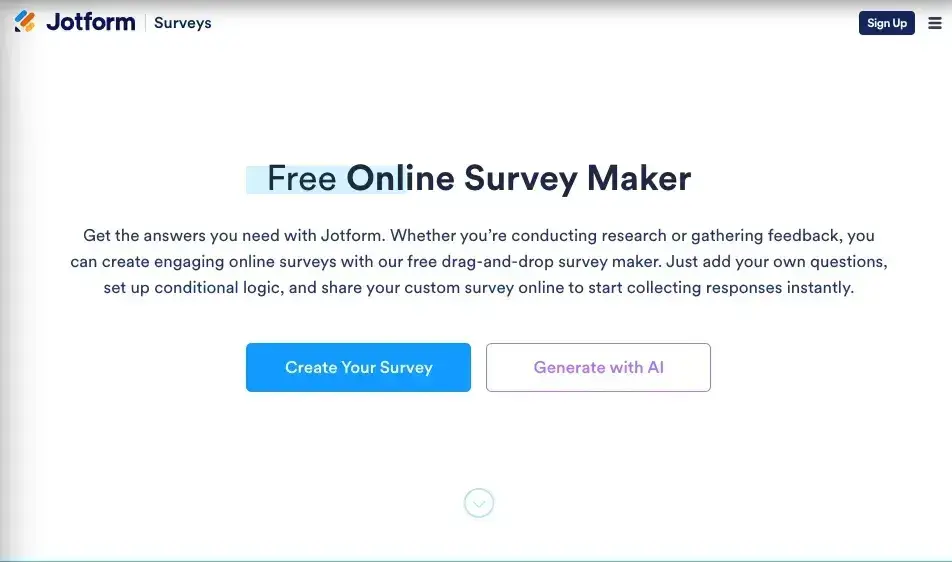 free online survey maker, jotform