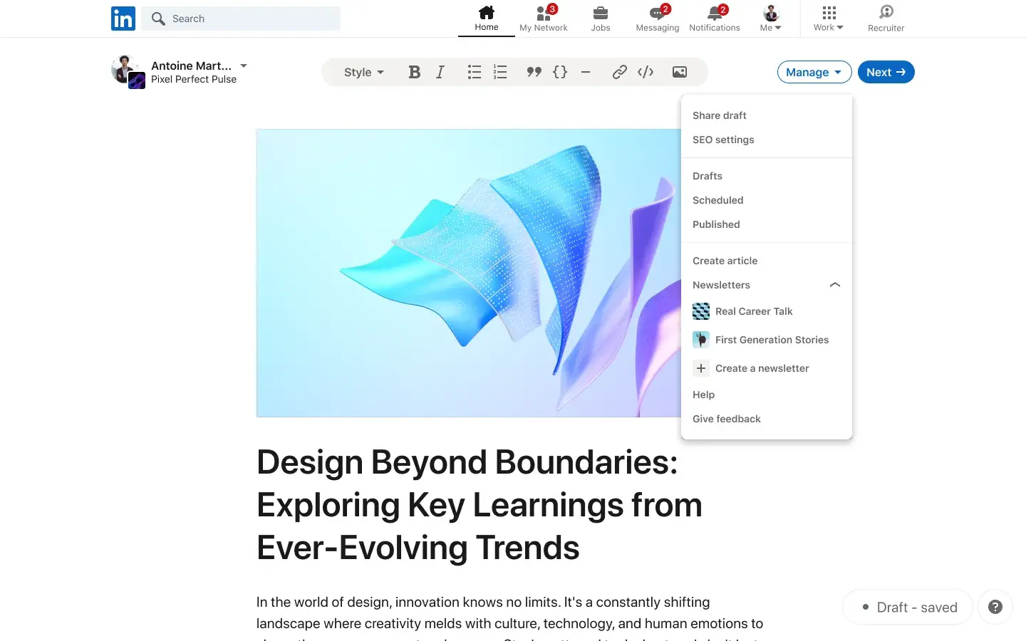 future of newsletters, linkedin web-based newsletters