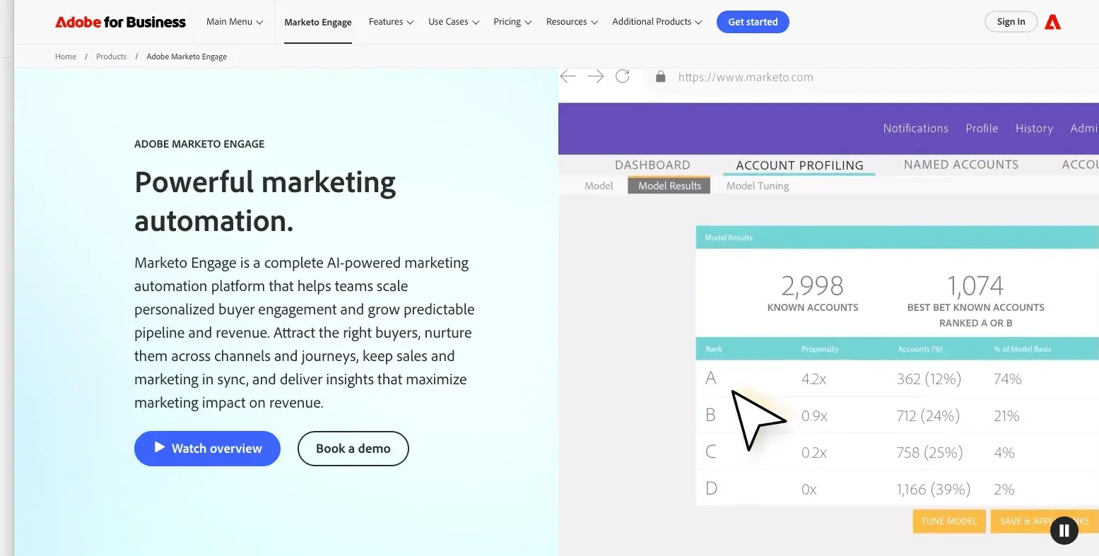 screen shot of Marketo Engage, which supports GDPR requirements