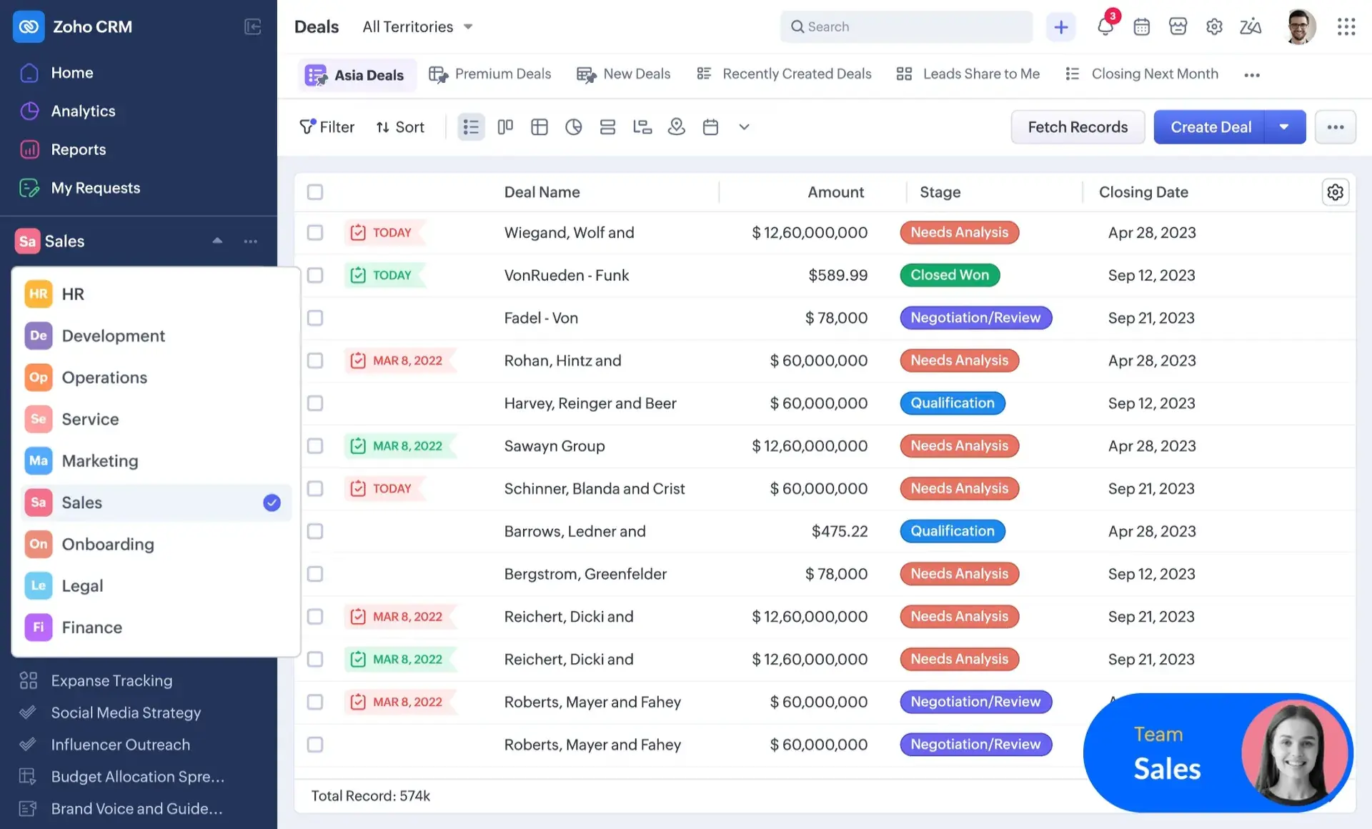 Zoho CRM offers GDPR features