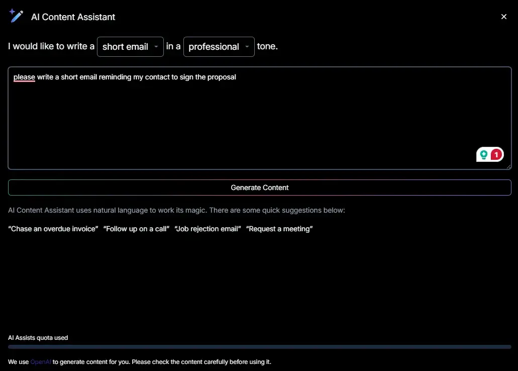 screenshot shows how i promoted capsule crms generative ai.