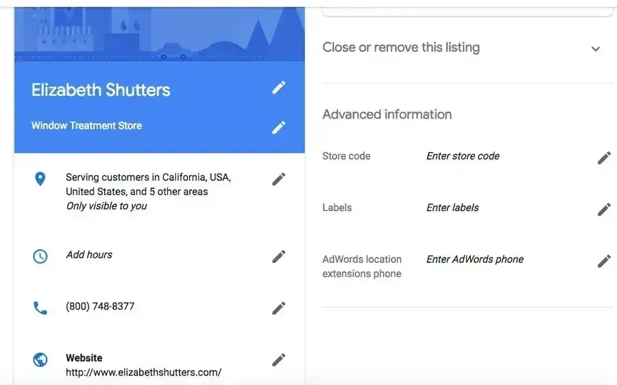 generative engine optimization for small business, google my business profile example