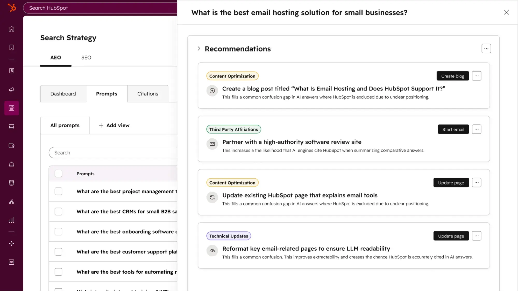 geo kpis, hubspot aeo recommendations