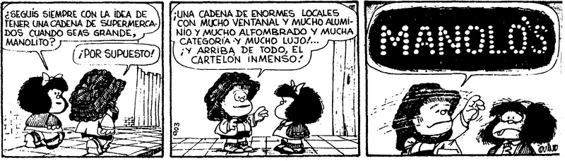 Meta en la gestión empresarial, según Mafalda