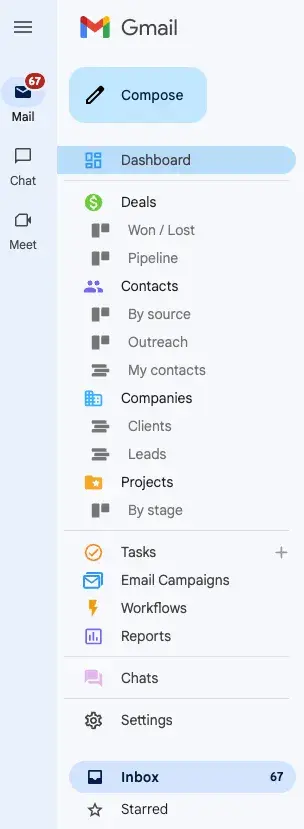 nethunts gmail crm interface is super user-friendly.