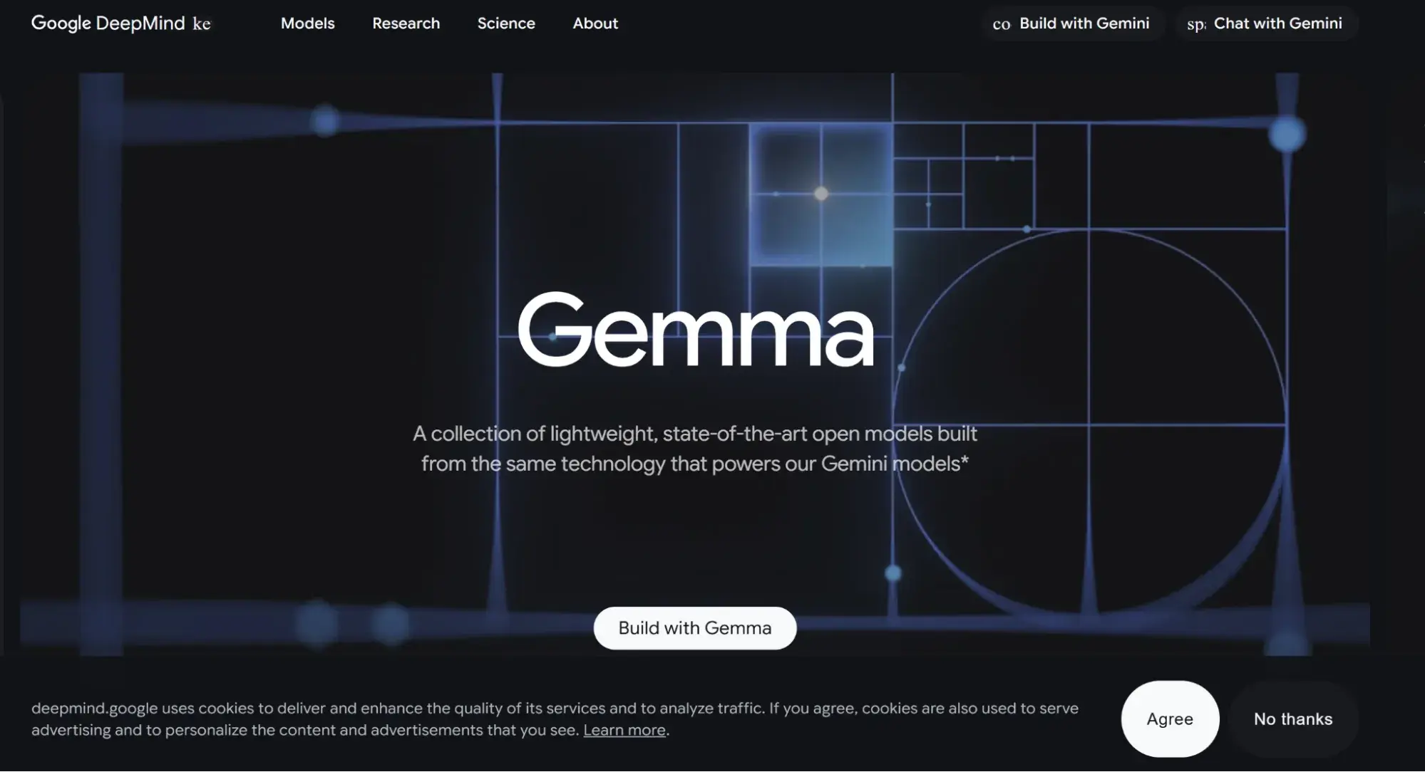 google’s open source ai, gemma homepage