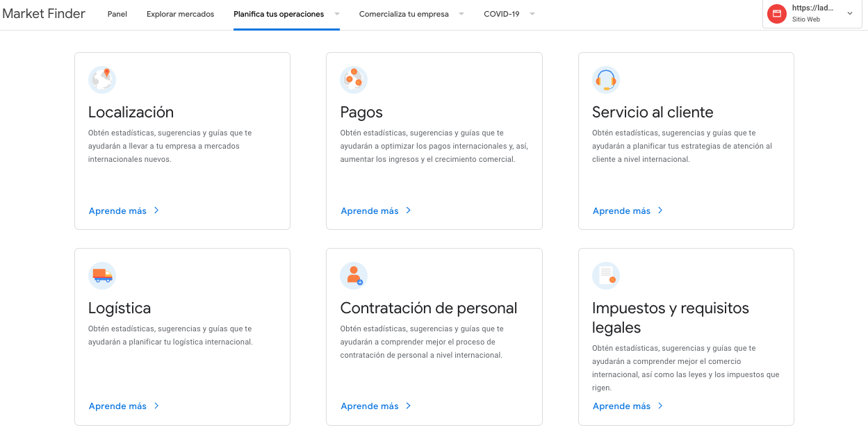 Planifica tus operaciones en Google Market Finder 