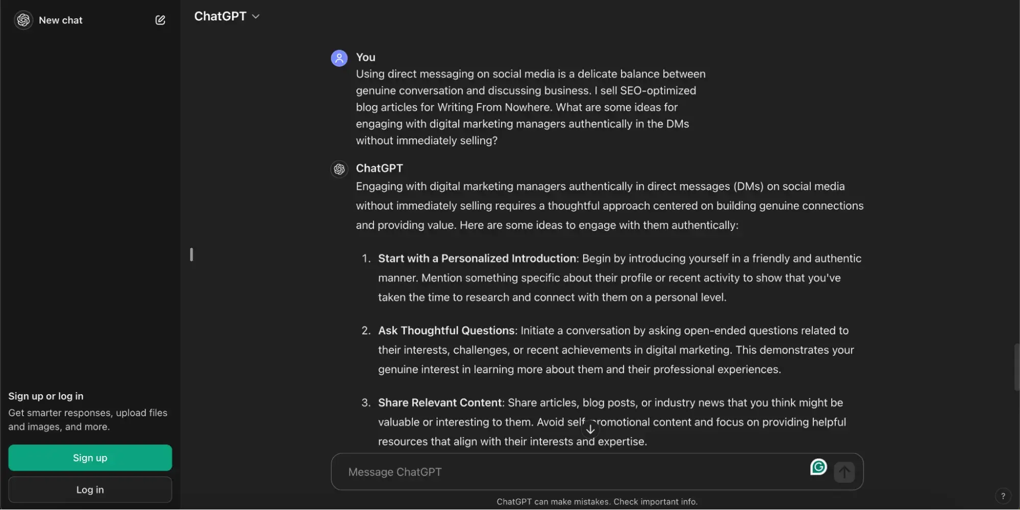ChatGPT screenshot AI prompts for sales