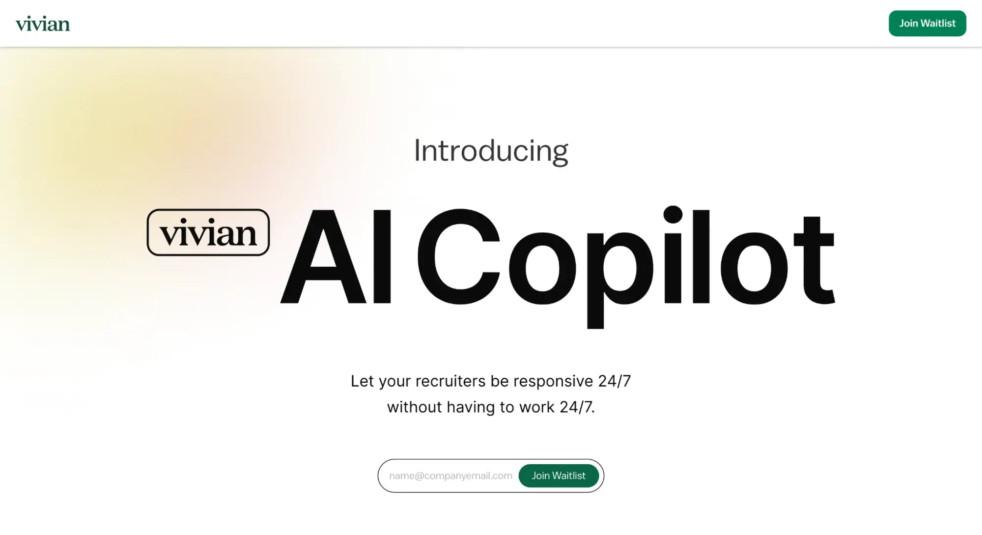 gradient website example: vivian ai copilot