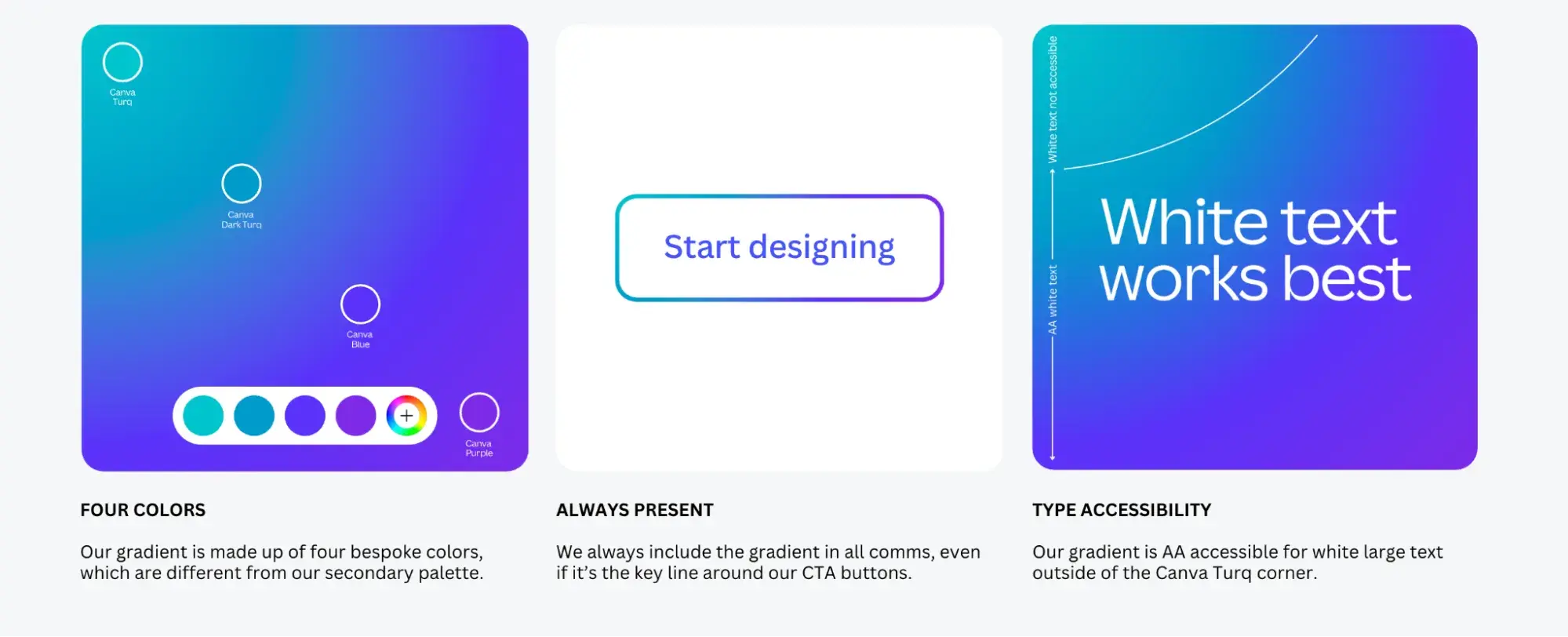 gradient website example: canvas brand guidelines