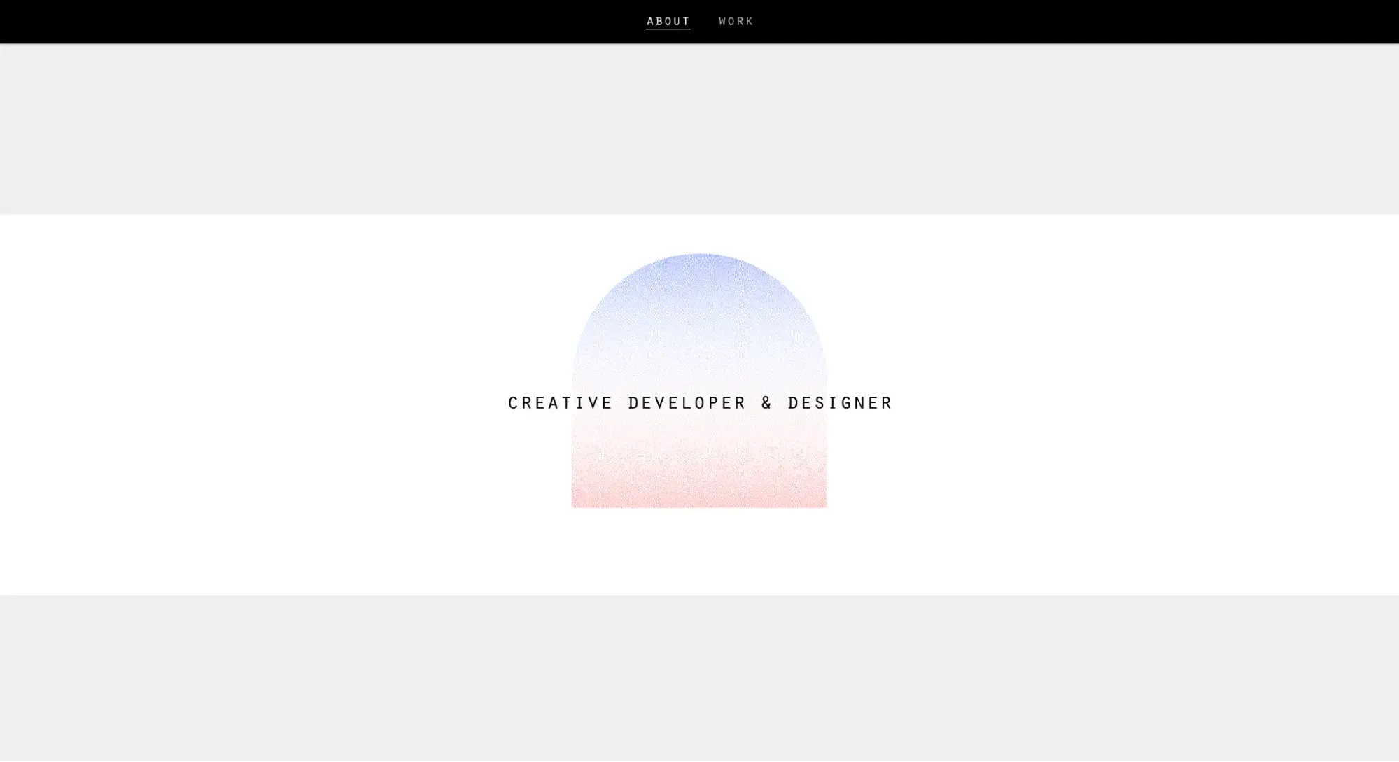 gradient website example: andrew mccarthy