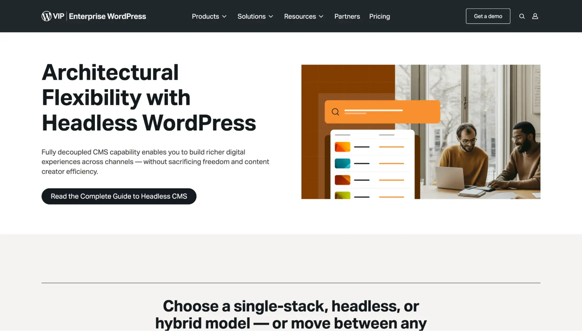 headless cms vendors: wordpress vip