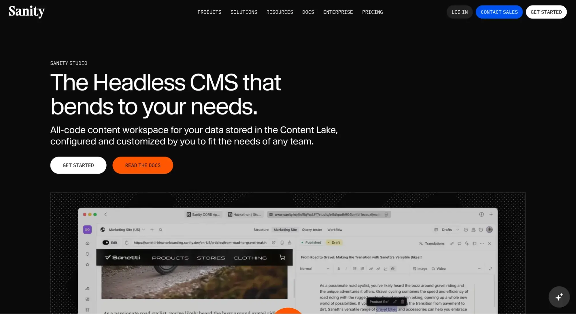 headless cms vendors: sanity